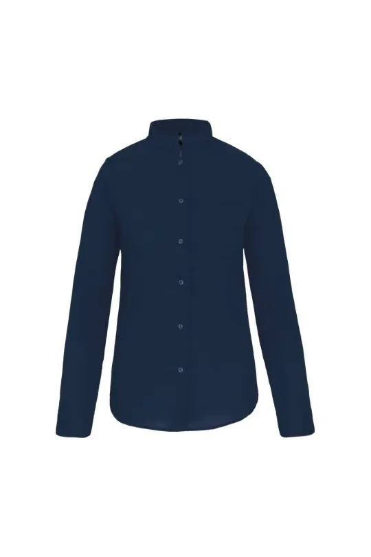 Camisa de senhora com gola á padre - 110gr/m2 2