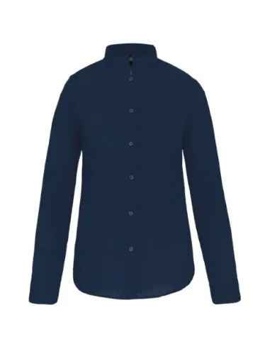 Camisa de senhora com gola á padre - 110gr/m2