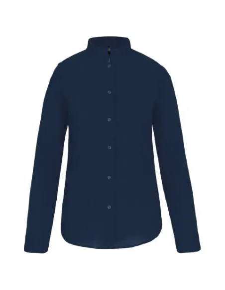Camisa de senhora com gola á padre - 110gr/m2