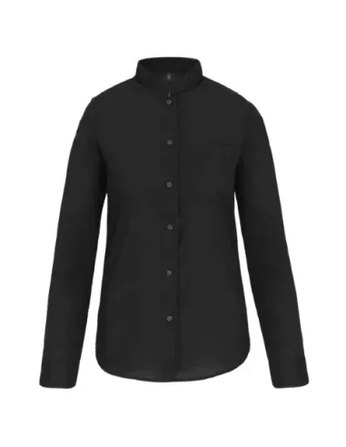 Camisa de senhora com gola á padre - 110gr/m2