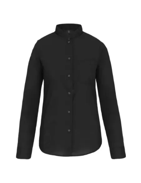 Camisa de senhora com gola á padre - 110gr/m2