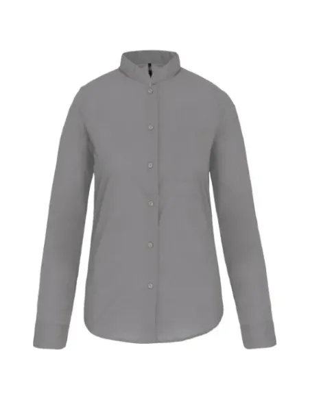 Camisa de senhora com gola á padre - 110gr/m2