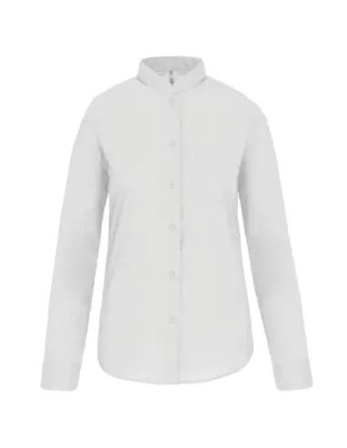 Camisa de senhora com gola á padre - 110gr/m2