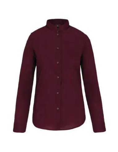 Camisa de senhora com gola á padre - 110gr/m2
