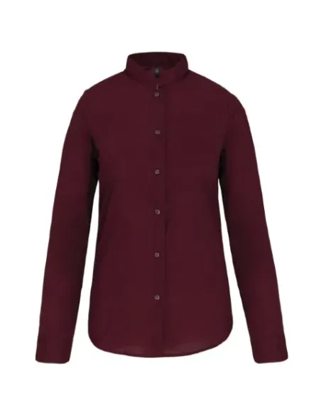 Camisa de senhora com gola á padre - 110gr/m2