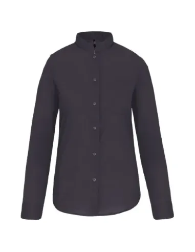 Camisa de senhora com gola á padre - 110gr/m2