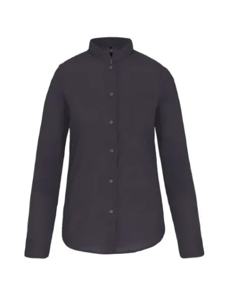 Camisa de senhora com gola á padre - 110gr/m2