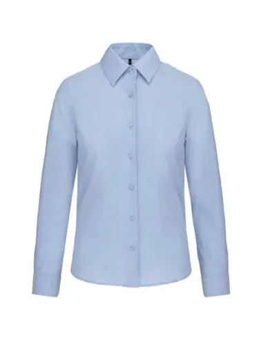 Camisa de senhora Oxford  manga comprida - 130-135gr/m2