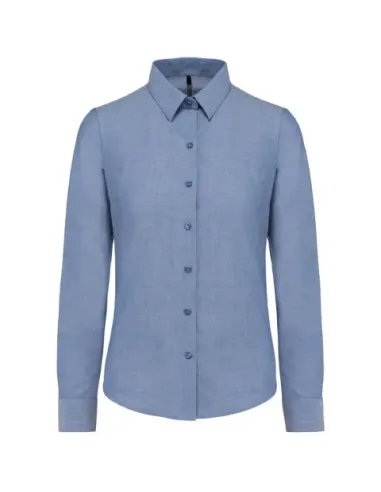 Camisa de senhora Oxford  manga comprida - 130-135gr/m2