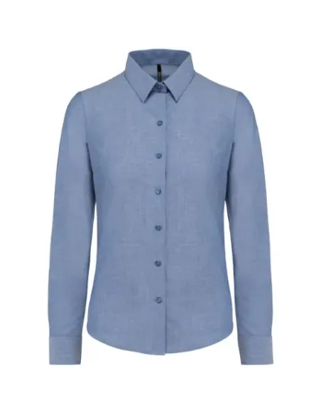 Camisa de senhora Oxford  manga comprida - 130-135gr/m2