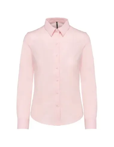 Camisa de senhora Oxford  manga comprida - 130-135gr/m2