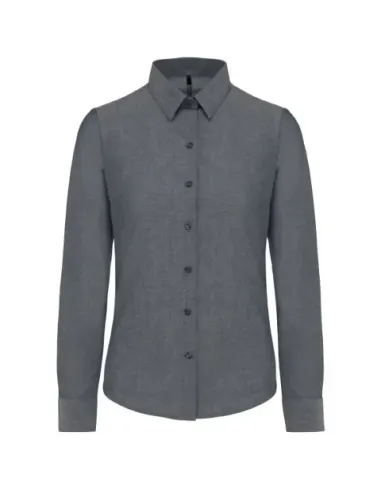 Camisa de senhora Oxford  manga comprida - 130-135gr/m2