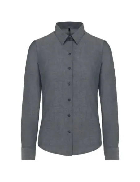 Camisa de senhora Oxford  manga comprida - 130-135gr/m2