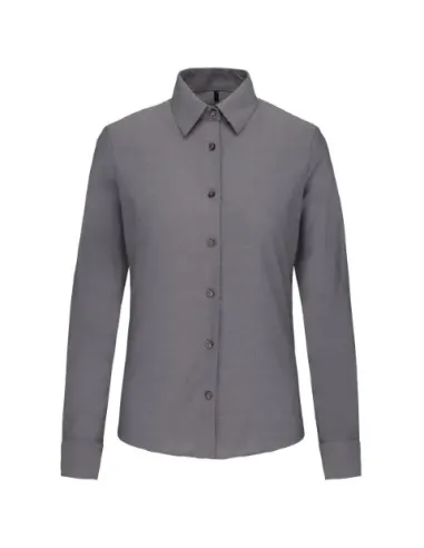 Camisa de senhora Oxford  manga comprida - 130-135gr/m2