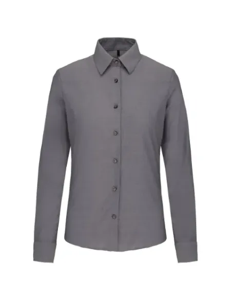 Camisa de senhora Oxford  manga comprida - 130-135gr/m2
