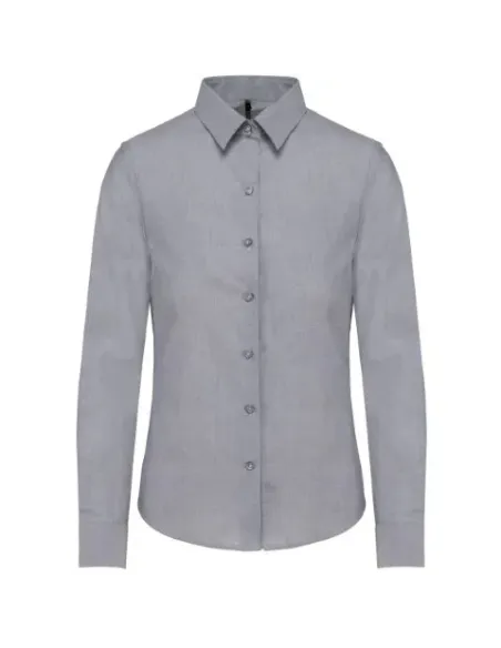 Camisa de senhora Oxford  manga comprida - 130-135gr/m2