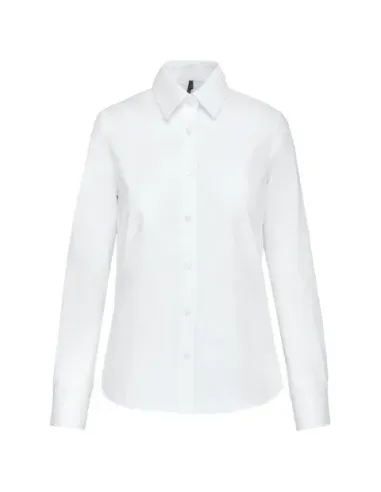 Camisa de senhora Oxford  manga comprida - 130-135gr/m2