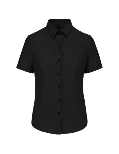 Camisa de senhora  Oxford  manga curta - 130-135gr/m2
