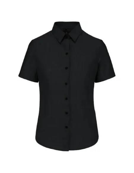 Camisa de senhora  Oxford  manga curta - 130-135gr/m2