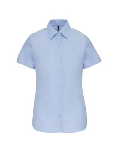 Camisa de senhora  Oxford  manga curta - 130-135gr/m2