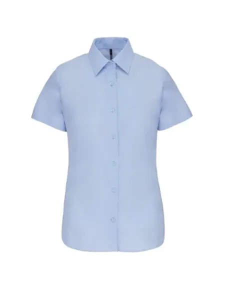 Camisa de senhora  Oxford  manga curta - 130-135gr/m2