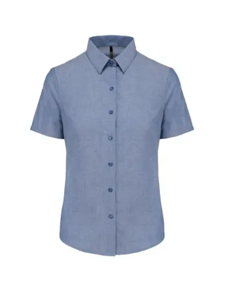 Camisa de senhora  Oxford  manga curta - 130-135gr/m2