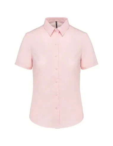 Camisa de senhora  Oxford  manga curta - 130-135gr/m2