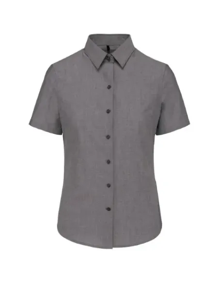 Camisa de senhora  Oxford  manga curta - 130-135gr/m2