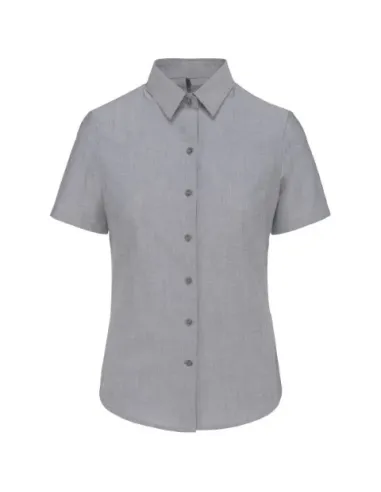Camisa de senhora  Oxford  manga curta - 130-135gr/m2