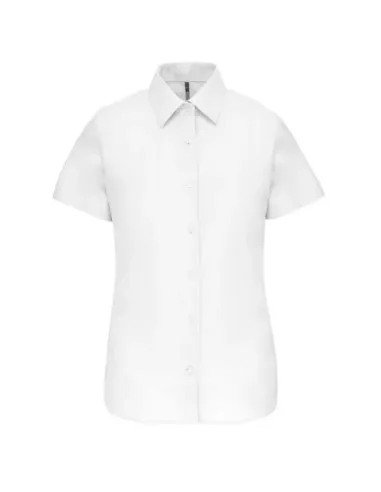 Camisa de senhora  Oxford  manga curta - 130-135gr/m2