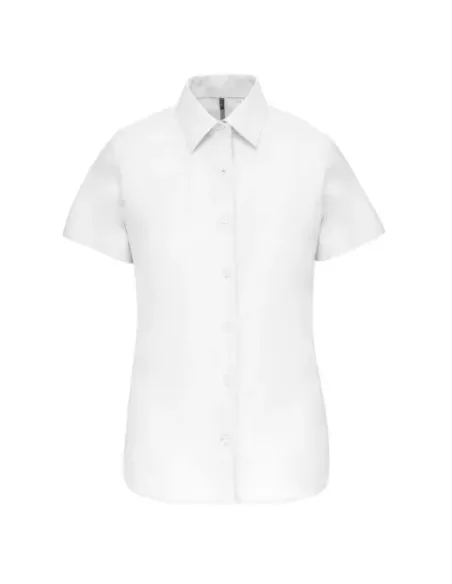 Camisa de senhora  Oxford  manga curta - 130-135gr/m2