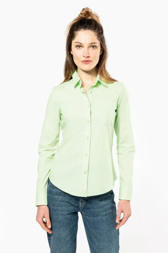 Camisa senhora manga comprida -  100-110gr/m2
