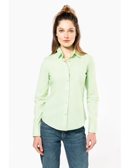 Camisa senhora manga comprida -  100-110gr/m2