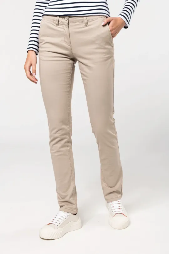 Calças Chino de senhora - 245gr/2 algodão - elastano