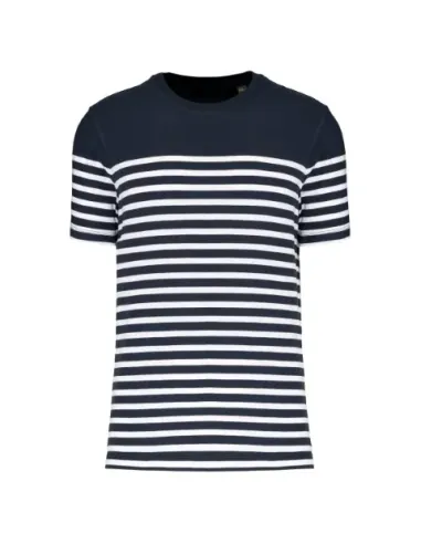 T-shirt de homem estilo marinheiro -bio decote - 160gr/m2
