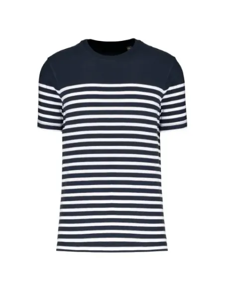 T-shirt de homem estilo marinheiro -bio decote - 160gr/m2