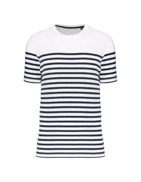 T-shirt de homem estilo marinheiro -bio decote - 160gr/m2