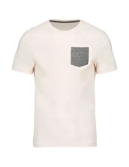 T-shirt em algodão biológico com bolso - 155gr/m2