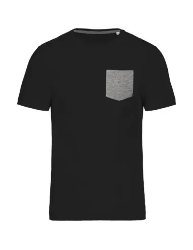 T-shirt em algodão biológico com bolso - 155gr/m2
