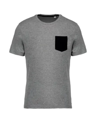 T-shirt em algodão biológico com bolso - 155gr/m2