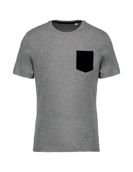 T-shirt em algodão biológico com bolso - 155gr/m2