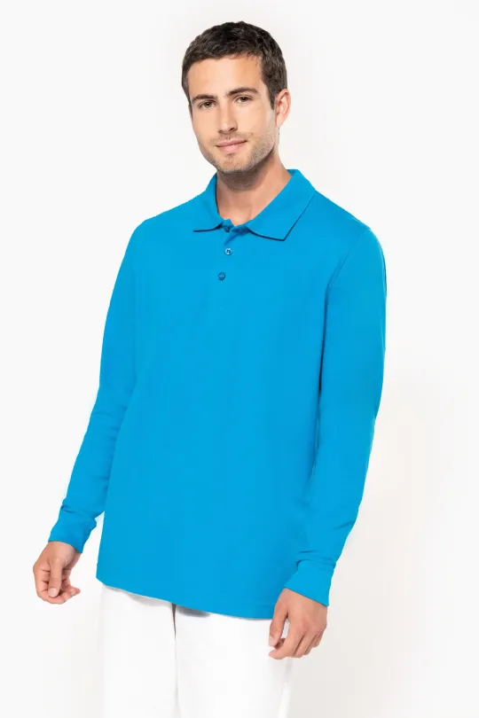 POLO DE HOMEM - 180gr/m2 - MANGA COMPRIDA