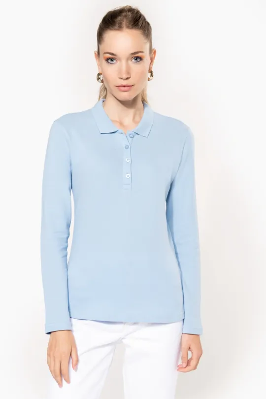 POLO DE SENHORA - 180gr/m2- MANGA COMPRIDA