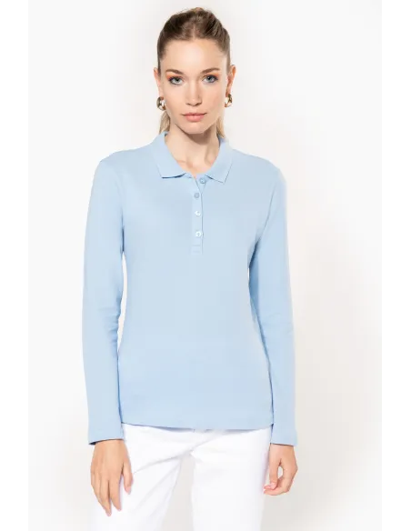 POLO DE SENHORA - 180gr/m2- MANGA COMPRIDA