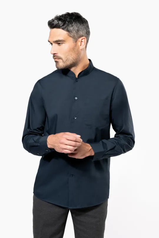 Camisa de homem gola á padre - 110gr/m2