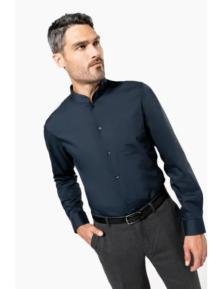 Camisa de homem gola á padre - 110gr/m2