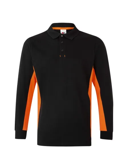 Polo bicolor manga comprida 180gr/m2