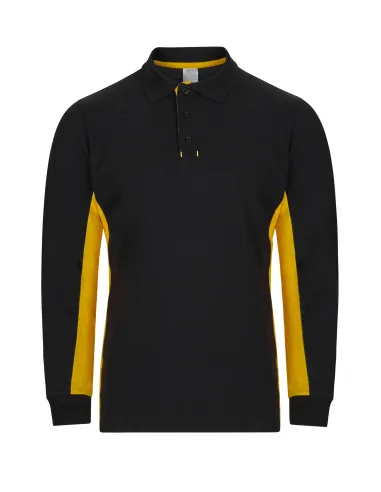 Polo bicolor manga comprida 180gr/m2