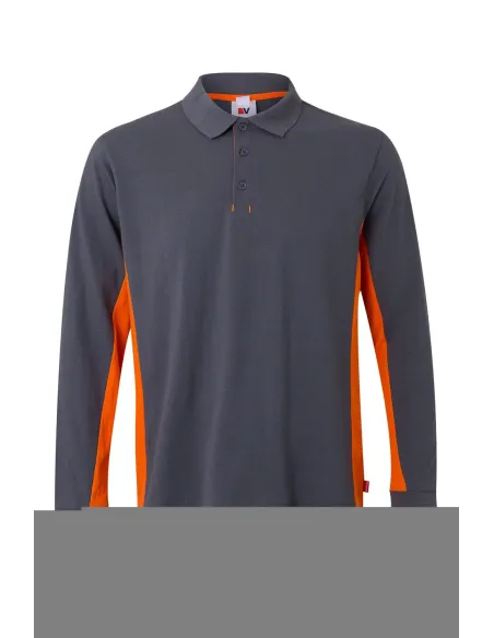 Polo bicolor manga comprida 180gr/m2