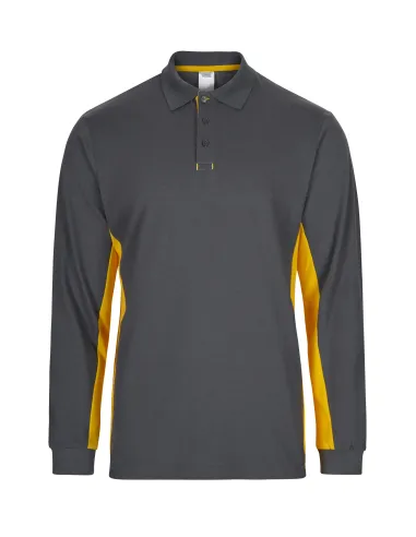 Polo bicolor manga comprida 180gr/m2